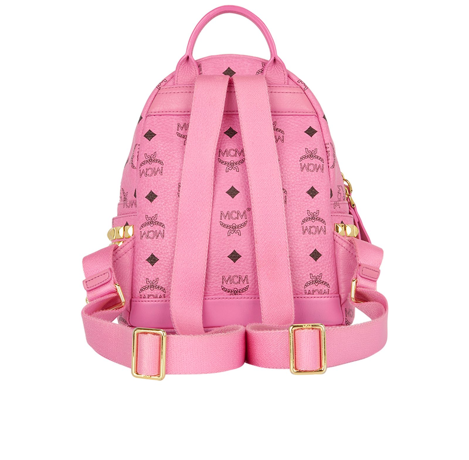 MCM Bebe Boo Side Studs Backpack, &pound;150, Handbags, Pink, Leather, Back view